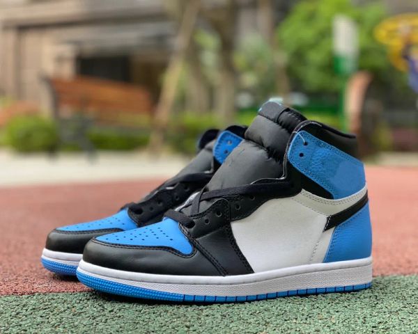 

shoes designer 1 og 1s university blue unc toe black white dz5485-400 women sports sneakers 5.5-13