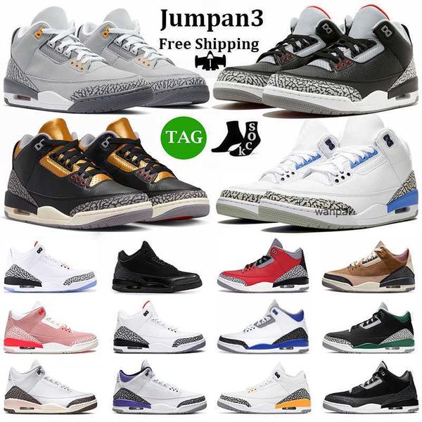 

og 2023 men basketball shoes jumpman 3 racer blue black cat pine green georgetown cardinal red black cement seoul true blue mens trainers s