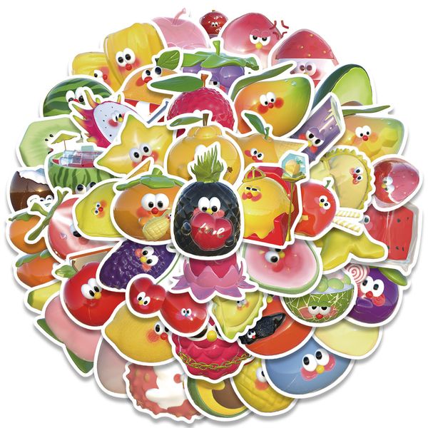 

50pcs mixed fruit mobilization stickers for skateboard car baby helmet pencil case diary phone lapplanner decor book album toys guitar diy d