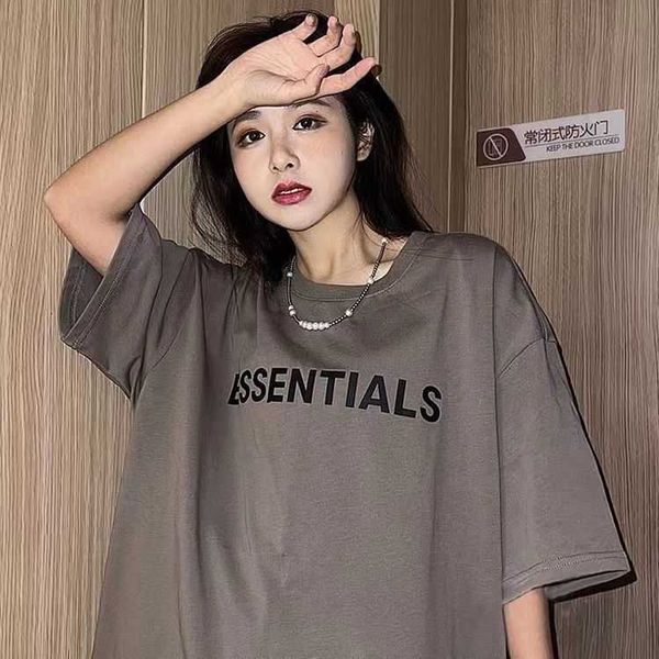 

fog t shirt mens essentialls designer tees ess women tshirts fg summer short sleeve t-shirt loose round neck couple letter high, White;black