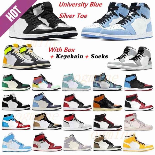 

jumpman silver toe 1 1s men basketball shoes high dark mocha banned shadow unc patent university blue light smoke grey retro chica196g