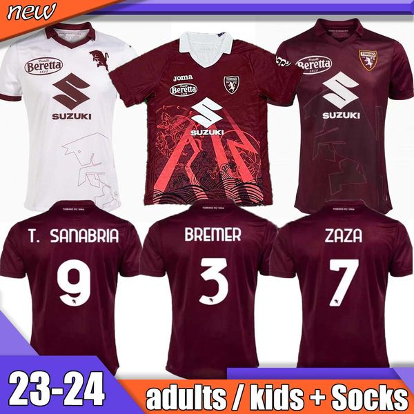 

23 24 turin torino soccer jerseys maglia da calcio izzo belotti falque nkoulou 22 23 jerseys maillot de football shirt thailand, Black;yellow