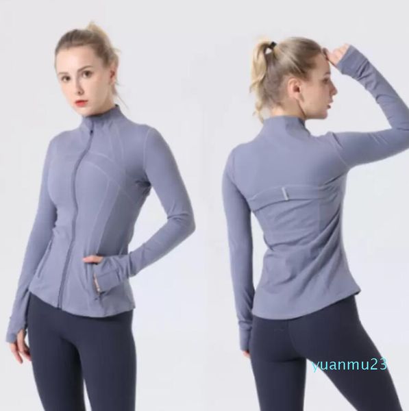 

lu-088 2022 yoga jacket women's define workout sport coat fitness jacket sports quick dry activewear solid zip up sweatshirt sportwear