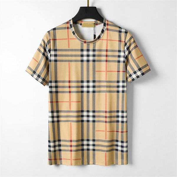 

23ss new designer fashion clothing of luxury t-shirt quality lattice texture tee short sleeve spring summer tide men and women t shirt size, White;black