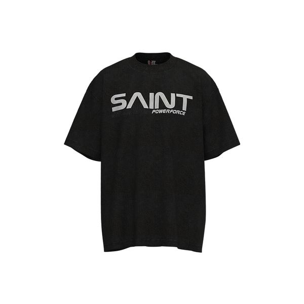 

heavy cotton saint logo print heavyweight t shirt michael plus size men t-shirts vintage oversized t-shirt streetwear tee youth tees summer, White;black