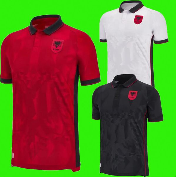 

2023 albania soccer jerseys 2023 2024 home kristjan asllani marash kumbulla myrto uzuni nedim bajrami away third football shirts, Black;yellow
