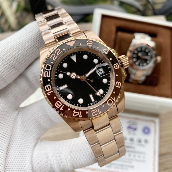 

mens watch designer watches mechanical automatic watch gmt-master cyclopslens datejust cerachrom waterproof sapphire movement submariners u1, Slivery;brown