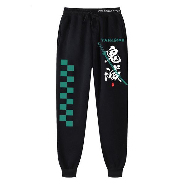 

men's pants demon slayer sweatpant anime long pants men women sweatpants cosplay casual pants harajuku streetwear sweatpants men's, Black