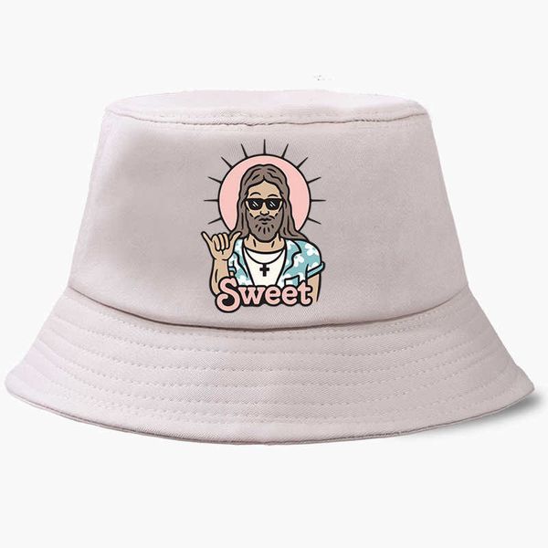 

wide brim hats jesus sweet funny faith panama cap men women bucket hat fishing hunting basin chapeau sun prevent hats beh outdoor round p230, Blue;gray