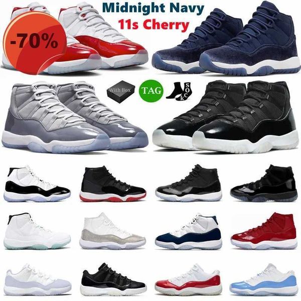 

red cherry 11 basketball shoes men women 11s cool grey midnight navy jubilee 25th anniversary concord bred low 72-10 legend blue sport sneak