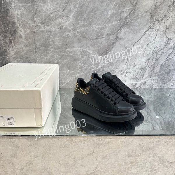 

designer sneakers vintage casual shoes men women trainers leather reflective sneaker shoe, Black