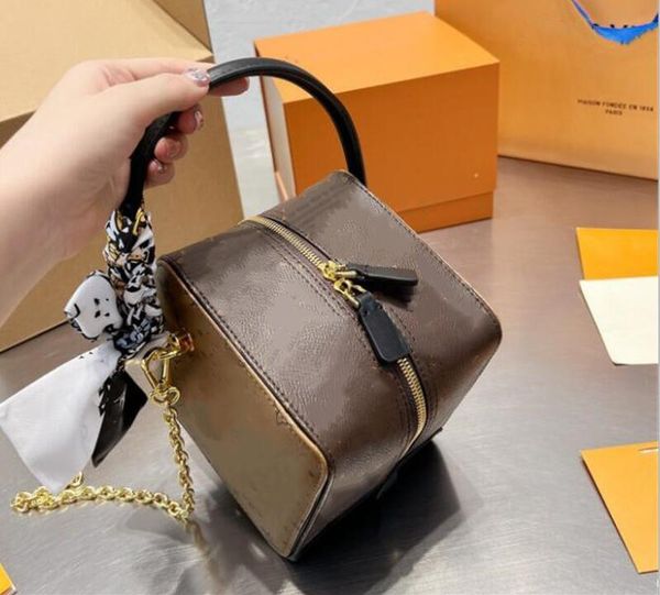 

designer totes bags dice pack petite malle handbags women dice-pack chain bag monograms genuine leather fashion lady shopping ribbon purses