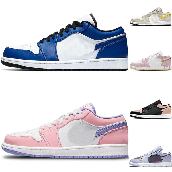 

jumpman 1 low 1s basketball shoes og fragment design university blue unc black shadow light smoky grey men women sneakers eur 36-45 516