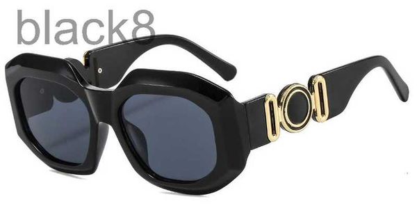 

sunglasses designer new elegant women's personalized polygonal frame glasses trend contrast shades jtw0, White;black