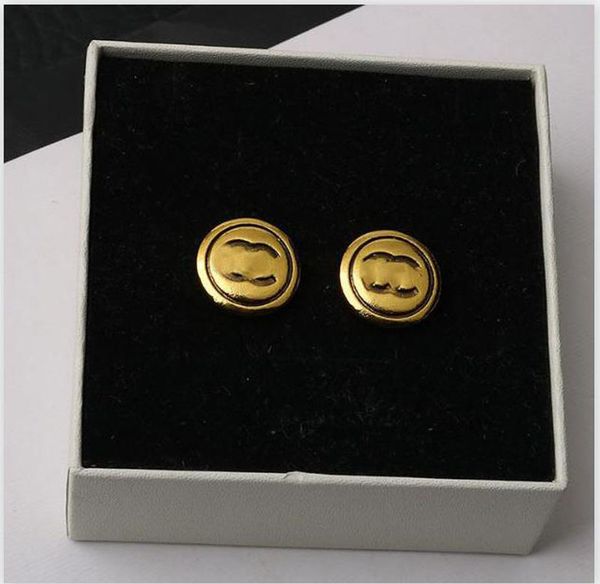 

mixed simple 18k gold plated 925 silver luxury brand designers letters stud famous women crystal rhinestone earring wedding party jewerlry, Golden;silver