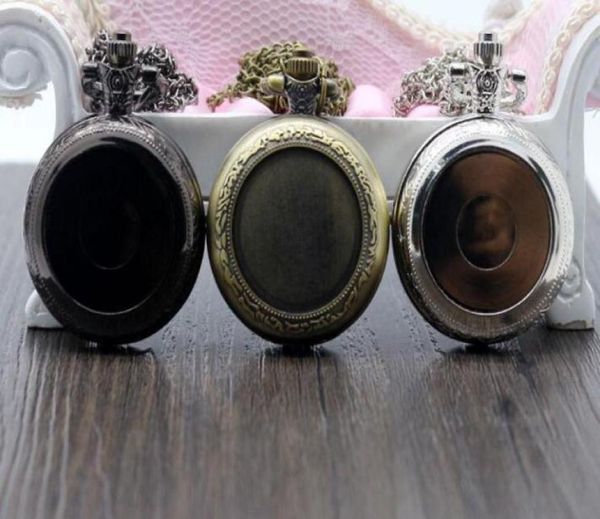 

whole 50pcslot mix 3colors quartz watches necklace chain bronze diy jewelry pocket watches pw0614764542, Slivery;golden