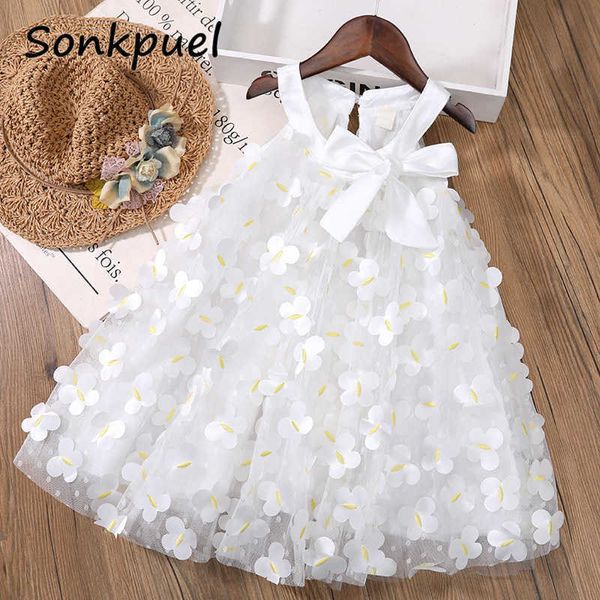 

girl's dresses summer girls 2022 new kids sleeveless white mesh butterfly princess children girl birthday wedding party costume y2303, Red;yellow