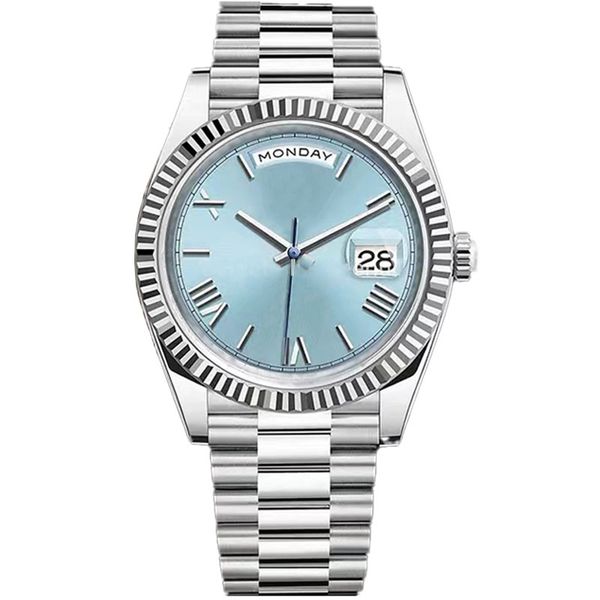 

mens watch watches 41mm rose gold automatic mechanical movement stainless steel president classic sapphire glass watches original box design, Slivery;brown