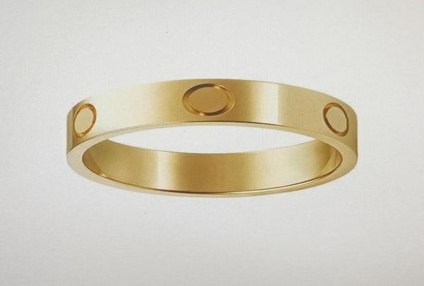 

4mm 5mm titanium steel silver love ring men and women rose gold jewelry for couple rings gift size 5114095760