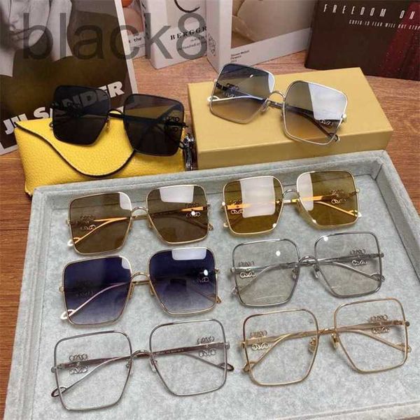 

sunglasses designer 2022 new dark glasses metal large square lw 00oy, White;black