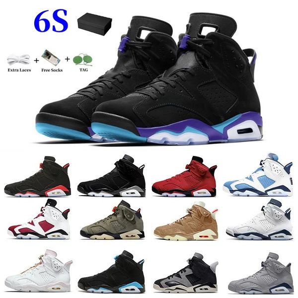 

with box 6s men basketball shoes mint foam silver unc midnight navy black cat electric green mountain forest infrared white red oreo hombre