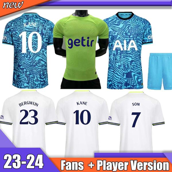 

kulusevski tottenham 23 24 spurs soccer jerseys kane son perisic hojbjerg 2022 2023 lucas llors third football kit shirt bryan bergwijn socc, Black;yellow