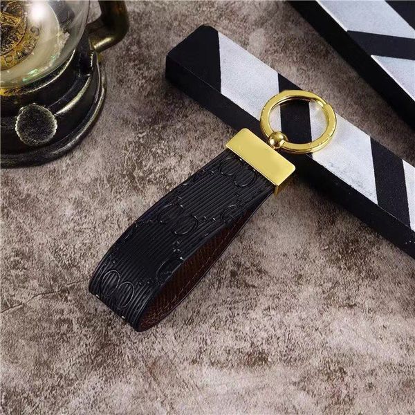 

keychains dragonne designer luxury mens keyring with gold plated buckle letters portachiavi bag charm lanyard pendant car leather classic ke, Silver