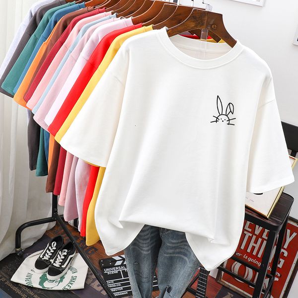 

women's plus size tshirt ebaihui 100 cotton l6xl shirt cartoon print shirt short sleeve op summer kawaii couple o neck shirts 230324, Black