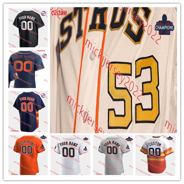 

2023 white gold rush champions baseball jersey yordan alvarez ty buttrey austin davis cesar salazar dixon machado justin dirden mauricio dub, Black