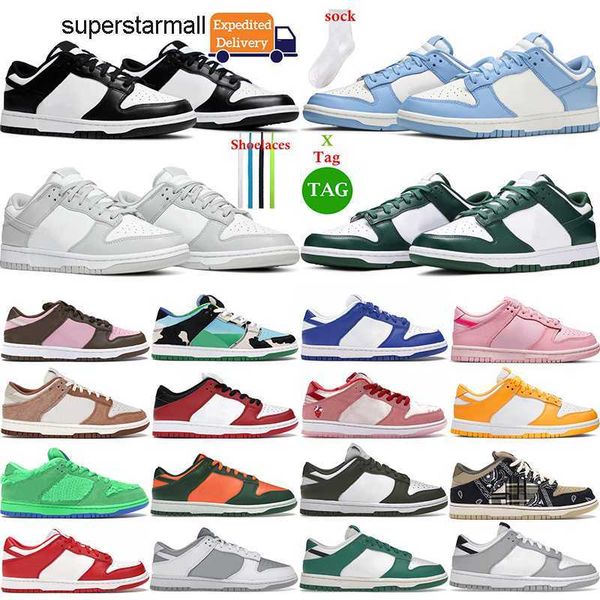

men casual shoes panda low dunks designer skate dunkes black white unc medium olive triple pink mens sports sneakers trainers size 5.5-13