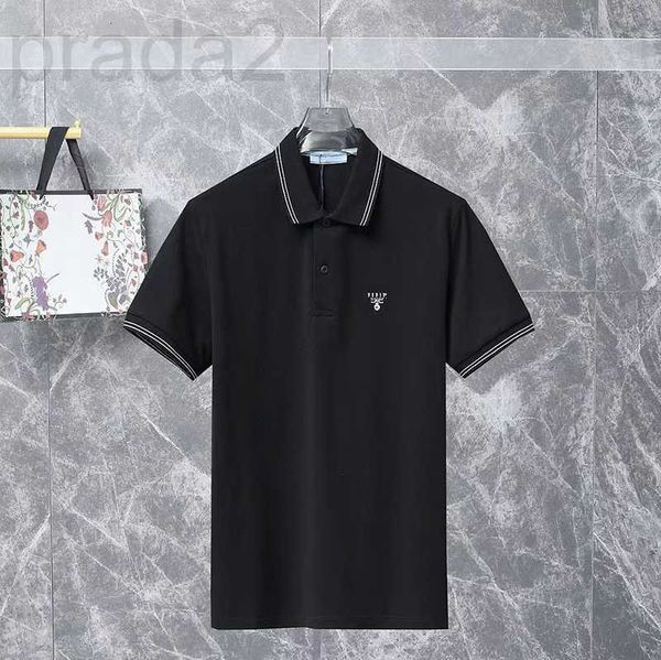 

men's polos designer designer polos mens t shirt sweatshirt tee shirts polo oversized casual letter button breathable t-shirt plus size, White;black