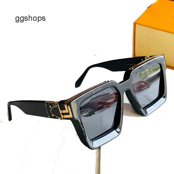 

men millionaire black classic 1165 selling glasses uv400 thick plate frame designer sunglasses original box, White;black