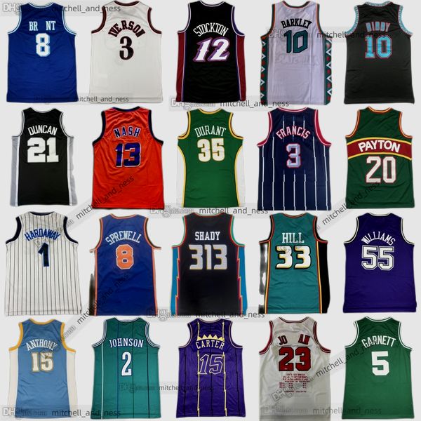 

vince carter jersey mitchell and ness basketball karl malone gary payton dennis rodman steve nash mcgrady chris paul allen iverson carmelo a, Black;red