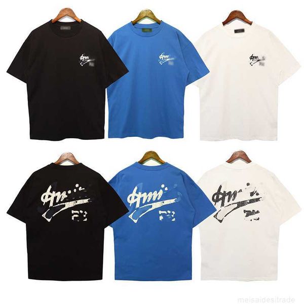 

designer fashion maker mairi logo round neck tshirt high street loose personality crack short sleeve insbhpg, White