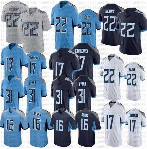 

football jersey tennessee''titans''98 jeffery simmons 2 robert woods 22 derrick henry 16 treylon burks 7 malik willis 17, Black;red