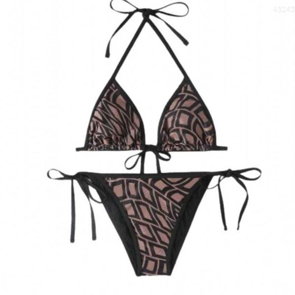 

bikini womens split swimwear letter print women bathing suit textile bandage ladies swimsuit bikinis yztk, White;black