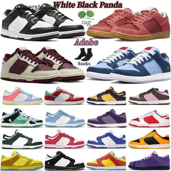 

casual shoes men women flat sb lows panda white black grey fog unc chunky green glow strange valentine's day why so sad lobster adobe d