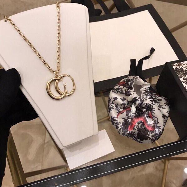 

2022 brand designer classic style double g letter necklace classic wedding women fashion simple jewelry214s, Silver