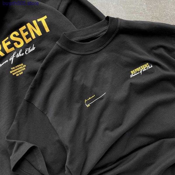 

u1uh 2023 new men's and women's t shirt fashion design brand present limited slogan letter printed short sleeve high street label, White;black
