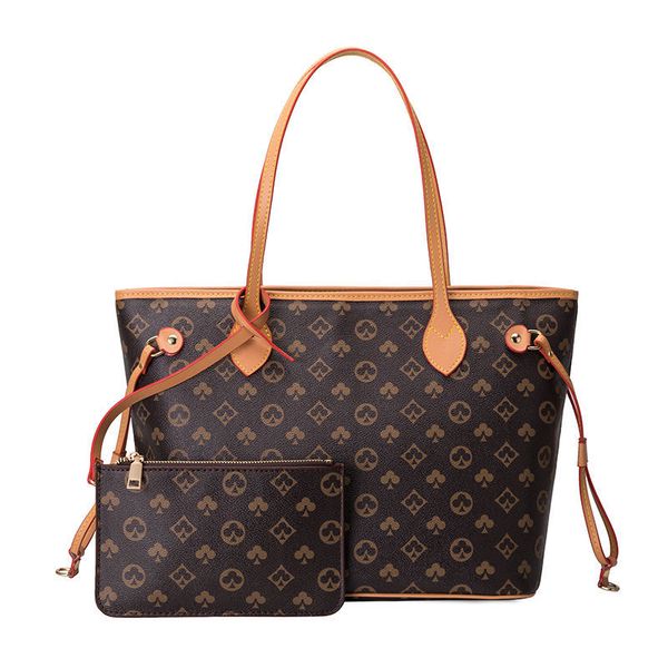 

shopping bags 2pcs set women leather handbag designer lady clutch purse retro shoulder louise purse vutton crossbody viuton bag