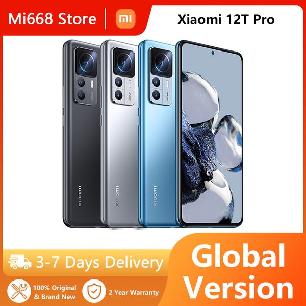 

global version xiaomi 12t pro 6.67" smartphone 256gb snapdragon nfc 200mp camera amoled screen 120w charge