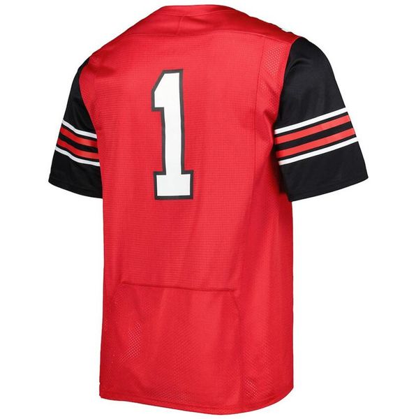 

heibao mens custom 5465fgdgd football jerseys, Black;red