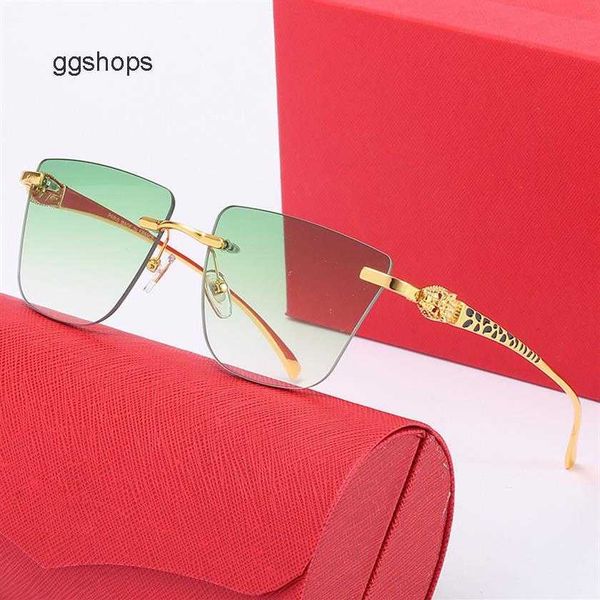 

frameless rimless pilot style sunglasses for men women colorful choice summer luxury carter glasses super quality whole frames317q, White;black