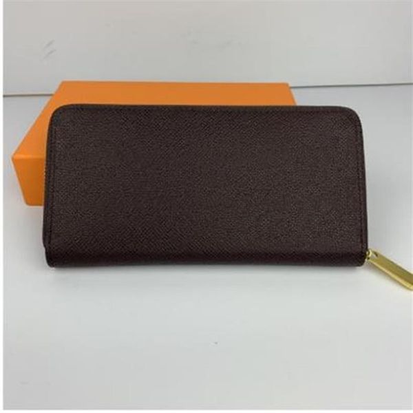 

with box women man real leather purse wallet card holder classic zipper wallet232p, Red;black