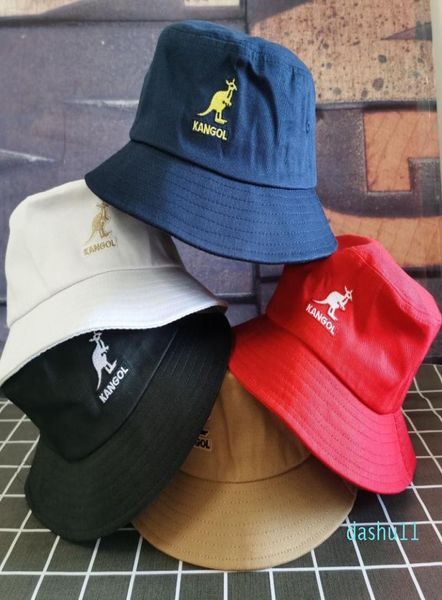 

berets kangol cotton bucket hats women kangaroo embroidery street fishing fashion sun protection basin flat hatsberets6396092, Blue;gray