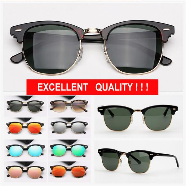 

mens fashion womens sunglasses fashionable driving sun glasses half frame des lunettes de soleil with leather case for ladies2912, White;black