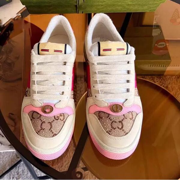 

lovelight screener sneakers crystal ladies sneaker shoes webbing sneakers designer stripe fashion dirty leather lace-up tennis shoe fabric f, Black