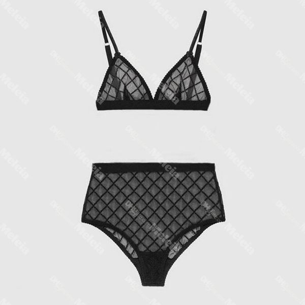 

luxury letter mesh underwear womens sleepwear breathable underclothes elegant women lingerie designer lace bra set for birthday gift, Black;red