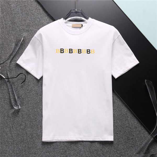 

2023 summer paris mens t-shirts designer tee luxury flocking letter tshirt t shirt classic fashion black and white womens short sleeve casua, White;black