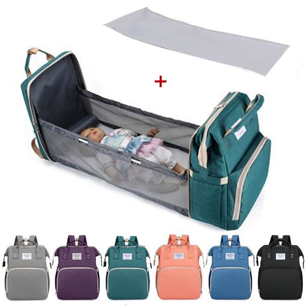 

bag organizer baby portable folding bed mommy bag baby diaper bag large capacity maternity for stroller bag nursing bag for baby care 230324, Blue;pink